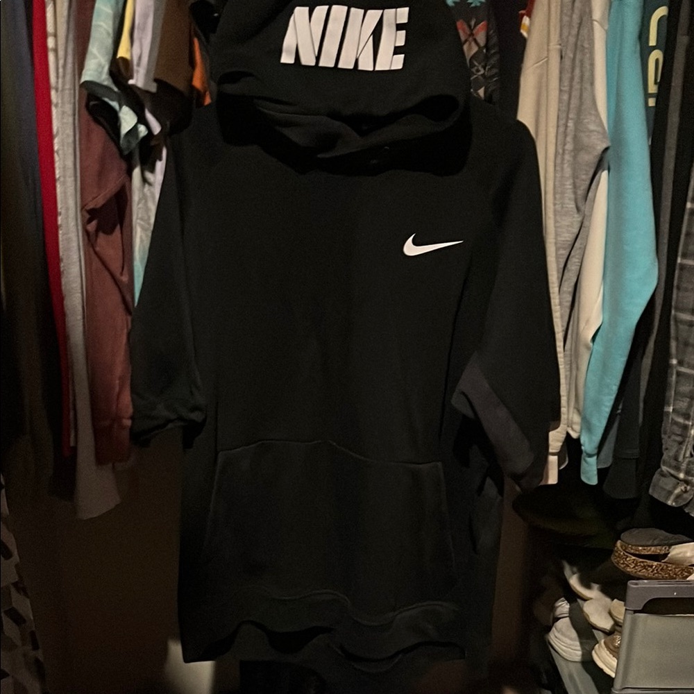 Nike Black Hoodie with White Accents